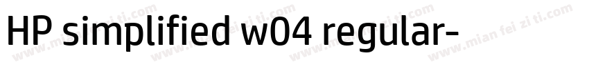 HP simplified w04 regular字体转换